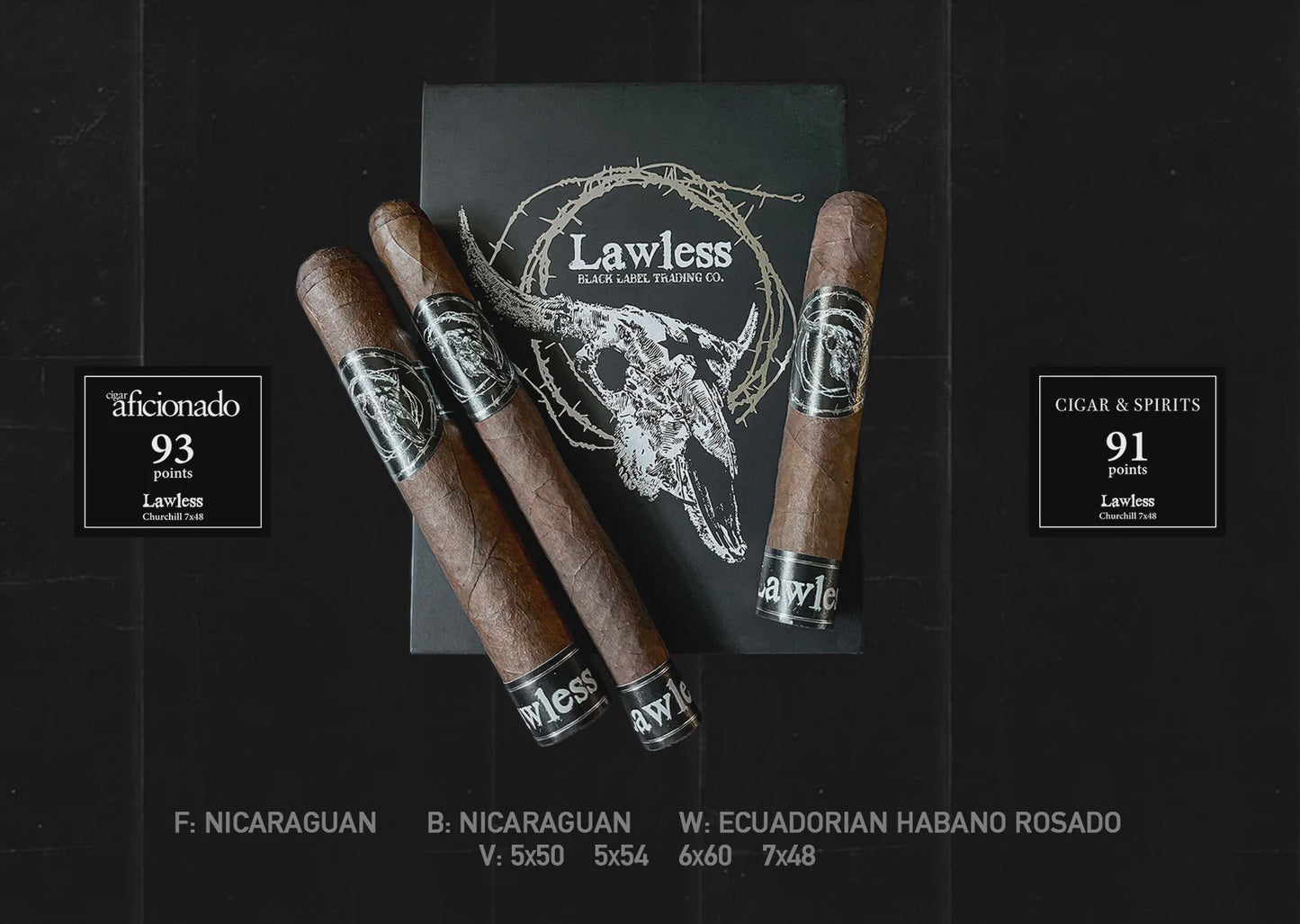 Black Label Lawless Robusto 5x54 - AME Cigars