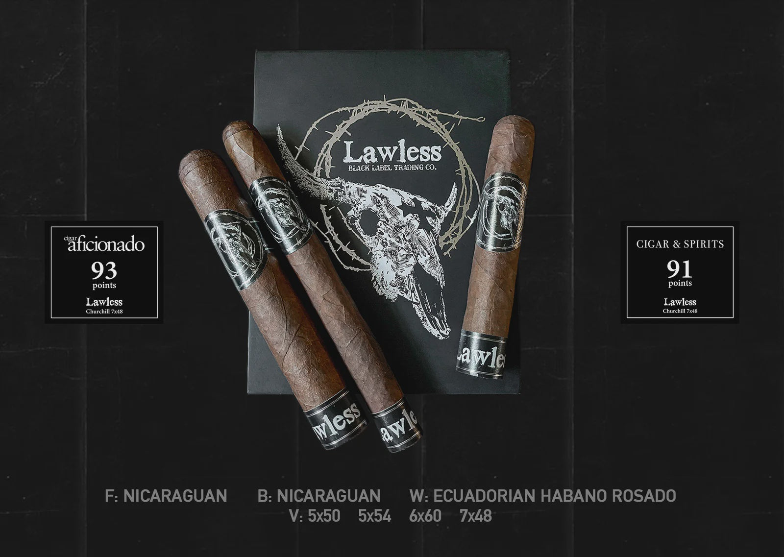 Black Label Lawless Robusto 5x54 - AME Cigars